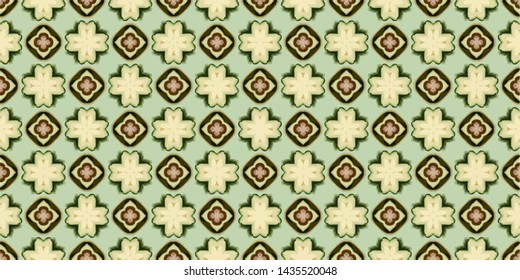 Geometric abstract mosaic seamless pattern with tiles and simple shapes for fashion. Abstract dynamic retro tiles background