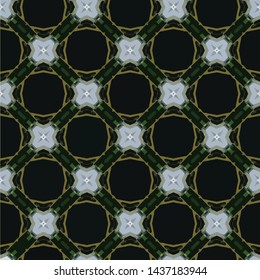 Geometric abstract mosaic seamless pattern with tiles and simple shapes for fashion. Abstract dynamic retro tiles background