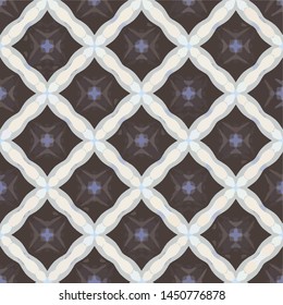 Geometric abstract mosaic seamless pattern with tiles and simple shapes for fashion. Abstract dynamic retro tiles background