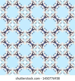 Geometric abstract mosaic seamless pattern with tiles and simple shapes for fashion. Abstract dynamic retro tiles background