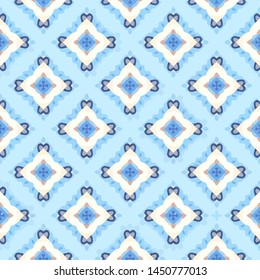 Geometric abstract mosaic seamless pattern with tiles and simple shapes for fashion. Abstract dynamic retro tiles background