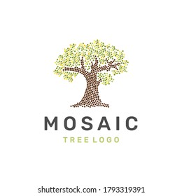 geometric abstract Mosaic tree logo
