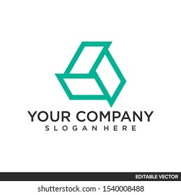 geometric abstract motion logo simple modern