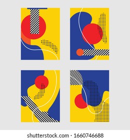 geometric abstract multi color poster design