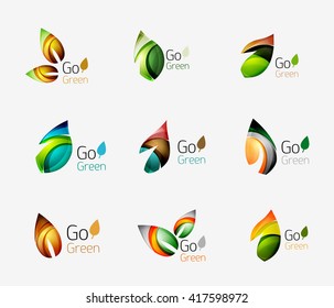 Geometric abstract nature logo. Vector illustration