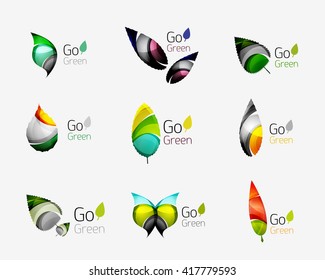 Geometrisches abstraktes Naturlogo. Vektorgrafik