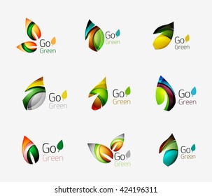 Geometric abstract nature logo. Vector illustration