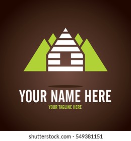 Geometric abstract nature logo. Vector illustration