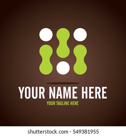 Geometric abstract nature logo. Vector illustration