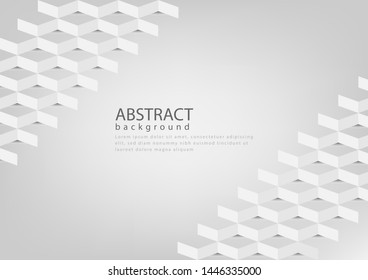 Geometric abstract on white background with space