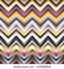 Geometric abstract pattern based on chevron shapes. Vector seamless image.