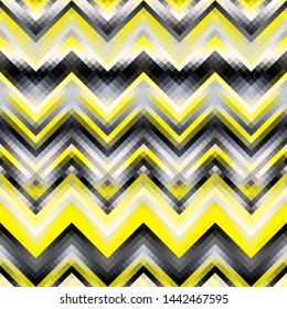 Geometric abstract pattern based on chevron shapes. Vector seamless image.