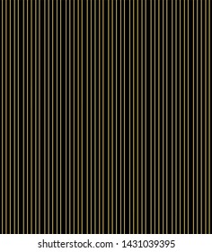 Geometric abstract pattern of black and golden vertical stripes