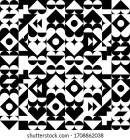 Geometric abstract pattern. Black and white geometric pattern. Decorative ornament