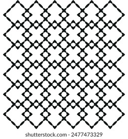 Geometric Abstract Pattern. Black and White Vector.