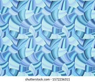 The geometric abstract pattern. Blue background. Vector illustration.
