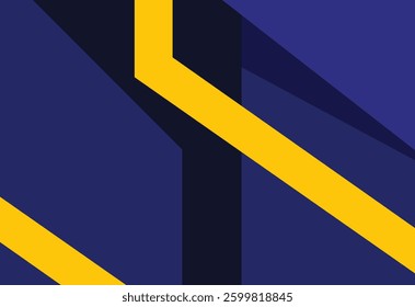 Geometric abstract pattern in blue and yellow colors. Vector illustration.