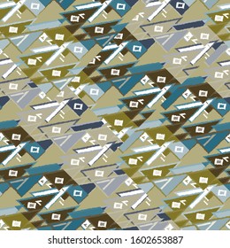 Geometric abstract pattern .Bright, beautiful design with shades of blue, green, dark background.Design work for your business.Vector illustration.