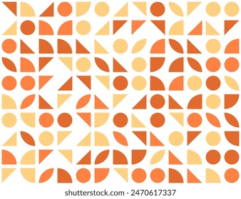 Geometric abstract pattern of circles and triangles. Vector.