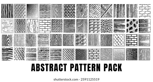  Geometric Abstract Pattern Collection - Hand-Drawn Textures