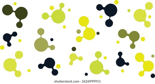 Geometric abstract pattern with colorful metaball shapes on white  background, Vector illustration