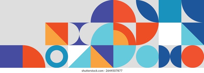 Geometric Abstract Pattern, Colorful Vector Illustration.