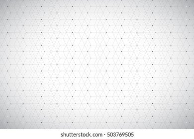 Geometric abstract pattern with connected line and dots. Graphic seamless background connectivity. Modern stylish polygonal backdrop for your design. Vector illustration