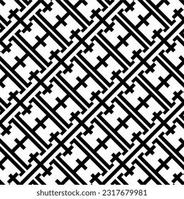 Geometric abstract pattern of cross elements. Vector illustration. Print for fabrics, paper, packaging, covers, backgrounds.