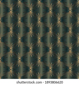 Geometric abstract pattern. Dark green and gold texture. Seamless vector background. Graphic contemporary pattern. Vintage elegant art deco style seamless pattern with gold motifs.