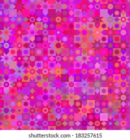 Geometric abstract pattern for design. Bright, colorful mosaic. Vector. 