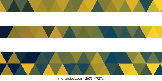 Design de padrão abstrato geométrico com triângulos e cores vibrante amarelo azul verde