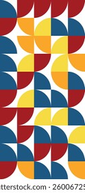 Geometric Abstract Pattern Featuring Bold Circles with Vibrant Colors