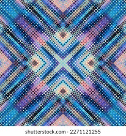 Geometric abstract pattern. Halftone small dots pattern.