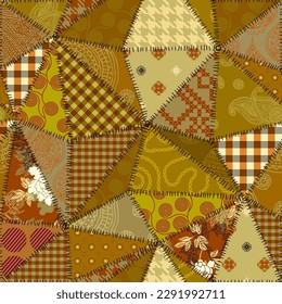 Geometric abstract pattern. Intersection patchwork plaid style