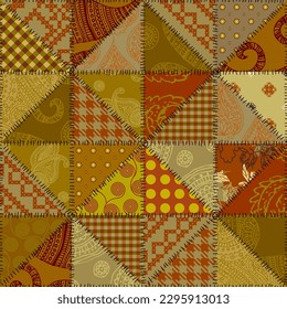 Geometric abstract pattern. Intersection patchwork plaid style