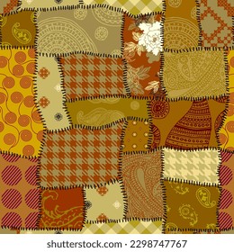 Geometric abstract pattern. Intersection patchwork plaid style
