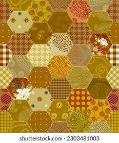 Geometric abstract pattern. Intersection patchwork plaid style