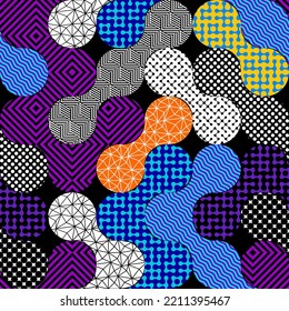 Geometric abstract pattern. Intersection style