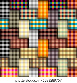 Geometric abstract pattern. Intersection style