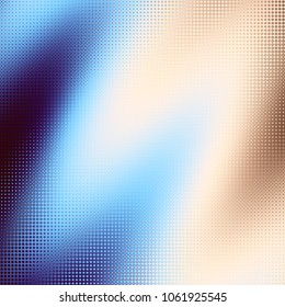 Geometric abstract pattern in low poly pixel art style. Small dots pattern on low poly background. Blur effect. Vector image.