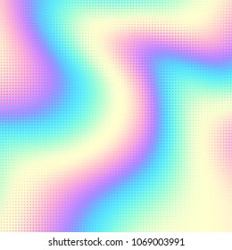 Geometric abstract pattern in low poly pixel art style. Polka dot pattern on low poly background. Holographic colors. Vector image.