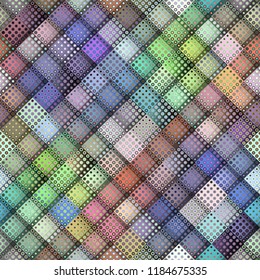Geometric abstract pattern in low poly pixel art style. Polka dot pattern on low poly background. Vector image.