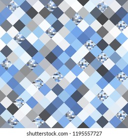 Geometric abstract pattern in low poly pixel art style. Seamless lowpoly background. Vector image.