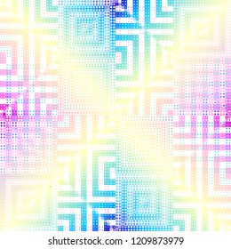Geometric abstract pattern in low poly pixel art style. Polka dot pattern on low poly background. Vector image.