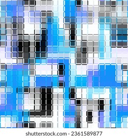 Geometric abstract pattern in low poly style. Tileable image. Small squares with glass effect. Glass mosaic pattern.