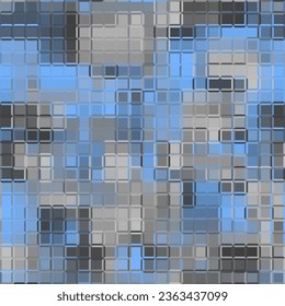 Geometric abstract pattern in low poly style. Tileable image. Small squares with glass effect. Glass mosaic pattern.