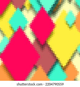 Geometric abstract pattern moire overlay style. Abstract square texture