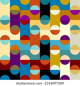 Geometric abstract pattern moire overlay style. Abstract square texture