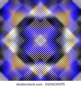Geometric abstract pattern moire overlay style. Halftone style with small dots. Abstract seamless technology texture. Vector pattern