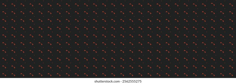 Geometric Abstract Pattern: Orange Triangles on Black Background